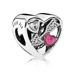 panda charm heart with arrow